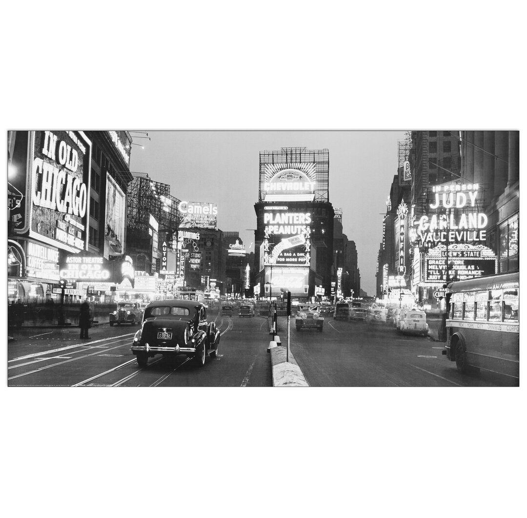 Paneel "Times Square im Licht von großen Neonreklameschildern" von Gendreau, Fotodruck