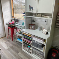 Red Barrel Studio® Teannan 31.85'' x 17.55'' Crafting Storage Cabinet with  Sewing Machine Platform & Reviews
