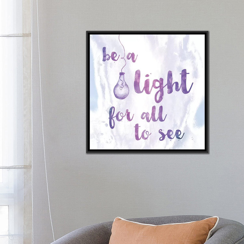 Art sur toile iv "mots de foi", H 18 po x l 18 po x P 1,5 po, Toile avec cadre noir, Pas de tapis