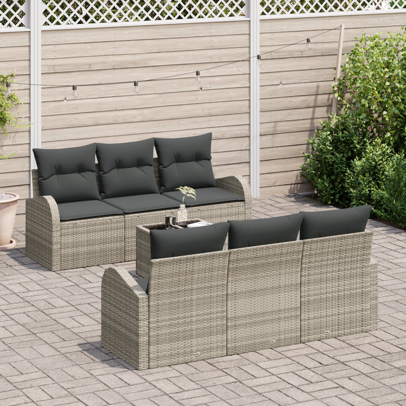 124cm Wide Patio Sofa with Cushions
