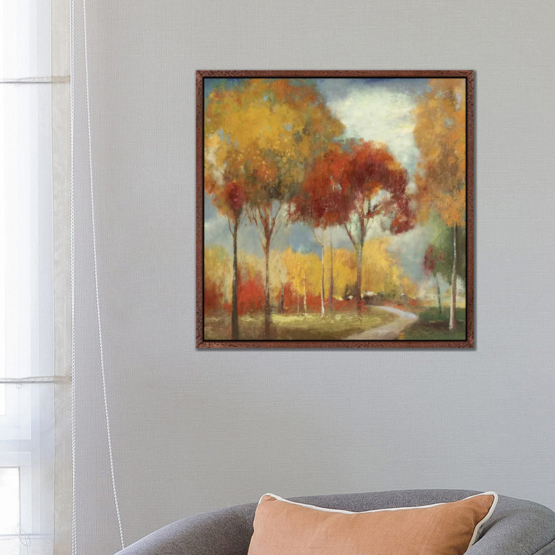 Odyssey by Allison Pearce - Painting on Canvas, Classic Brown Wood Framed Canvas, 66.04 cm H x 66.04 cm W