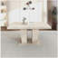 Table de salle à manger extensible 78 po en bois pour 4 à 10 personnes, table de salle à manger rectangulaire extensible avec base piédestal-1315517768