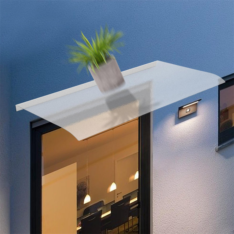 Slope Window Awning in Clear, Frosted, 0.14" H x 47.2" W x 19.7" D