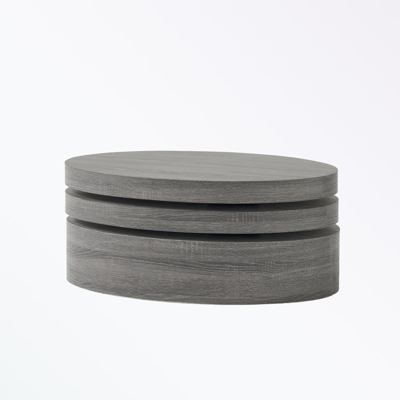 Rotating coffee table with sturdy base