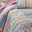 Courtepointe rose / double avec mélange de fleurs et de rayures, style réversible, surface texturée, conception douce sur la peau, coutures en vermicelle, matériau en microfibre de la peau, option de superposition facile-130194570