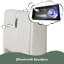 Lit plateforme tapissier luxueux en similicuir avec tête de lit épaisse, haut-parleurs Bluetooth et lumière DEL RVB, aucun sommier nécessaire-2045291136-2045291138