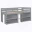 Lit mezzanine bas pour enfant avec tablettes à deux niveaux et DEL-620911079