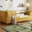 Canapé-lit standard Ginger + chenille rouge + acier au carbone-489874026