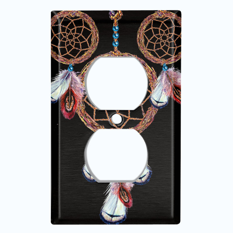Patterned 1 - Gang Duplex Outlet Standard Wall Plate