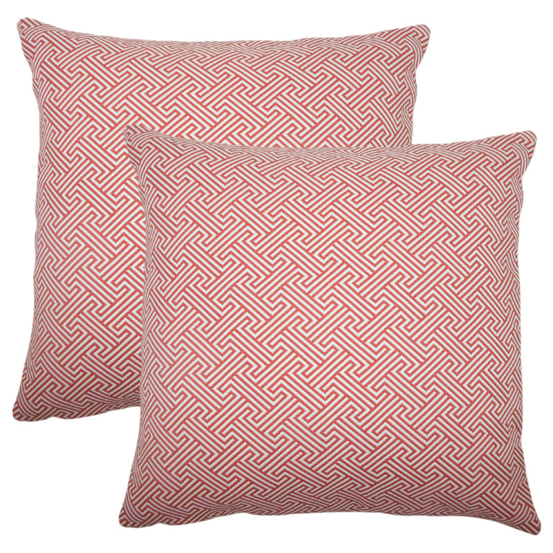 Coussin décoratif en coton Geometric, Œillet