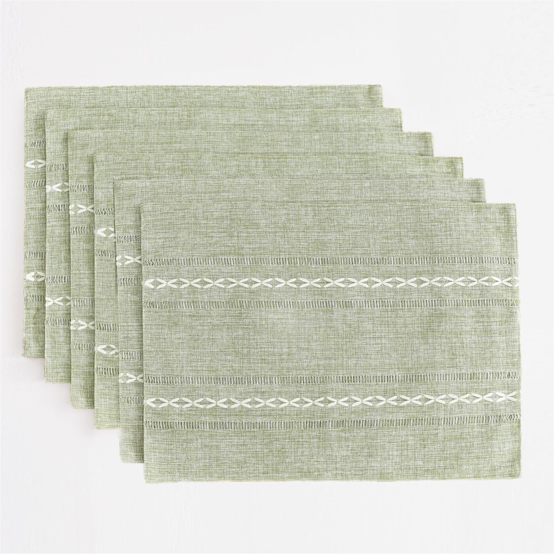 Pinjarra Linen Placemats Washable Fabric Table Placemats