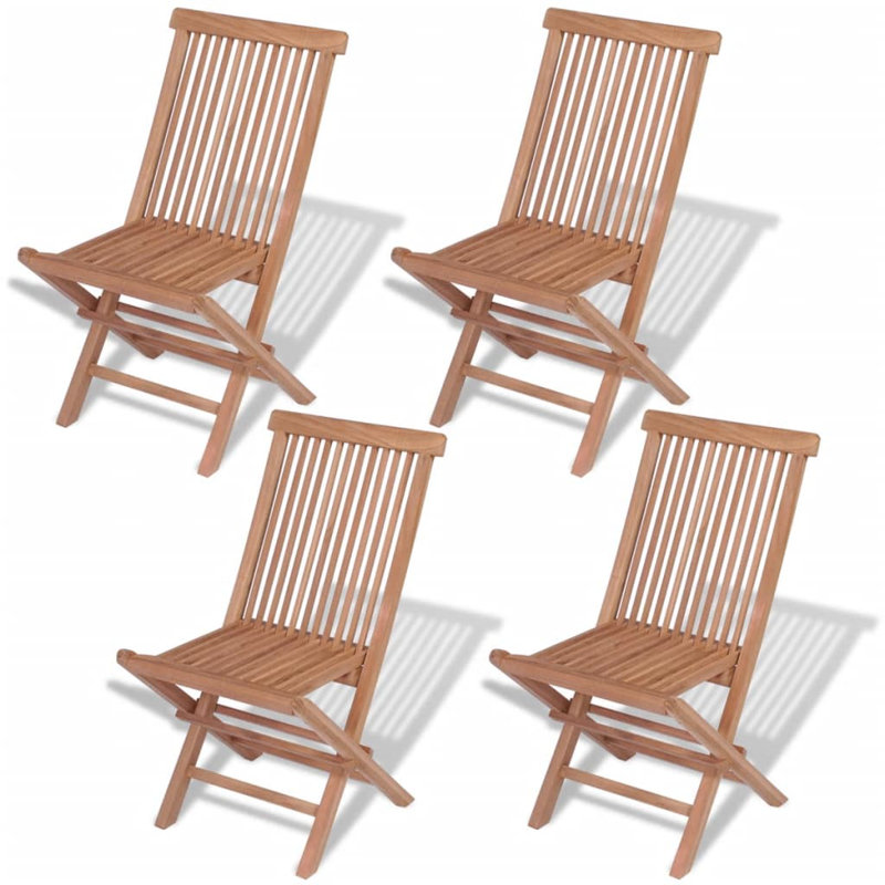 Chaise d'appoint de patio pliante en teck