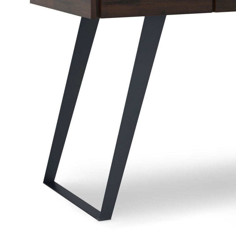 Lowry Industrial Urban Desk in Distressed Hickory Brown with Keyboard Tray