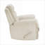 Fauteuil inclinable pivotant à une place en microfibre beige chaud par FlowLuxe, idéal pour une détente décontractée dans les chambres de bébé et les salons