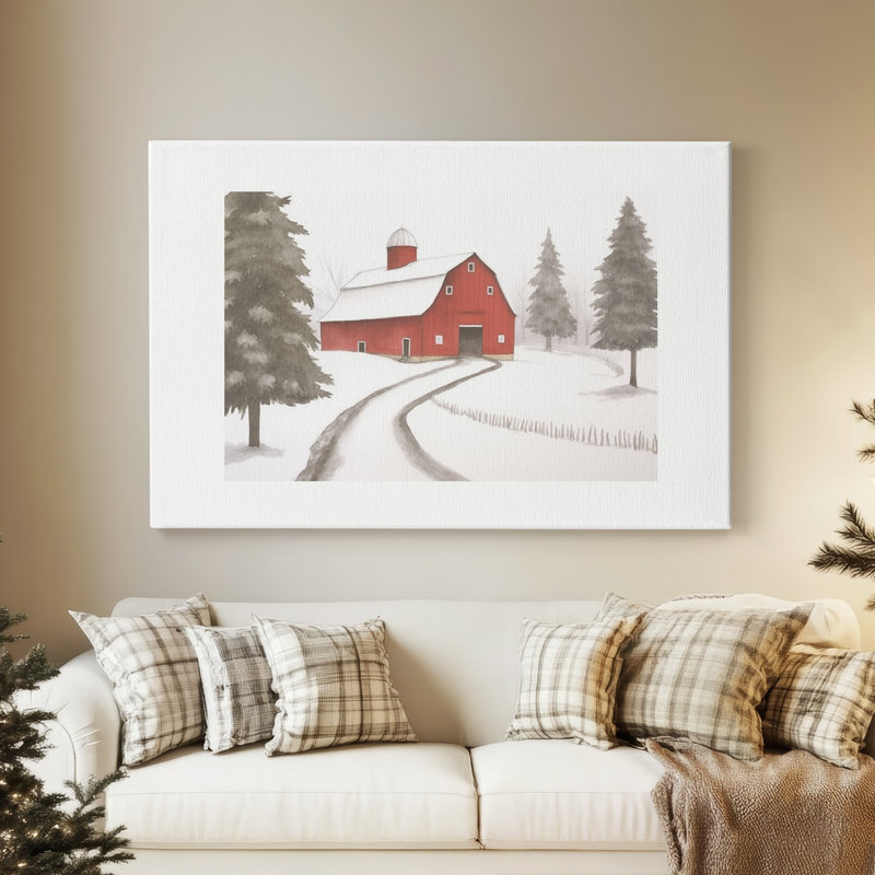 Silver Dawn Lane-Premium Gallery Wrapped Canvas, 12" H x 18" W