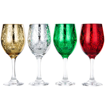 4 Piece 296ml Red Wine Glass Set