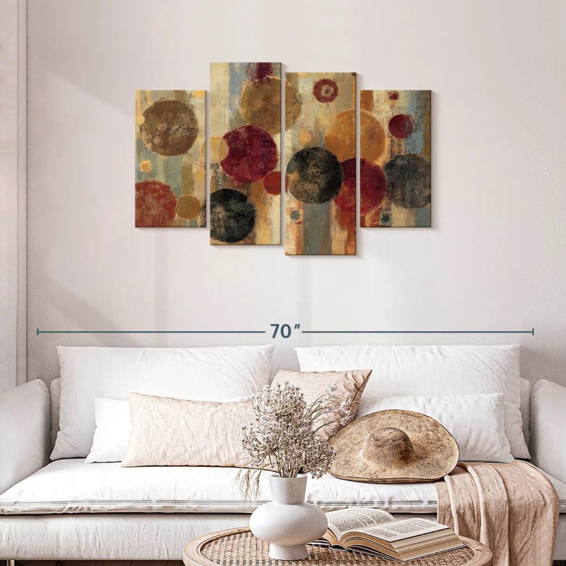 Pendule, reproduction d'art sur toile, H 27 po x l 43 po x P 1,25 po