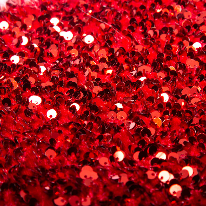 Sequin Christmas Stocking, Rouge