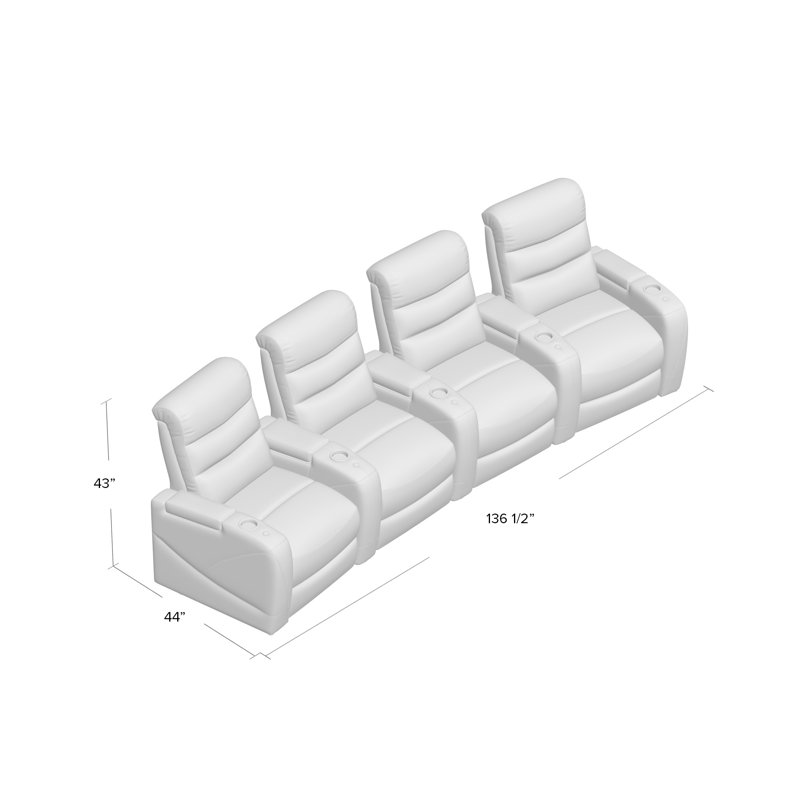 Rangée de cinéma maison Stealth HR Series (rangée de 4), Chameau ultra