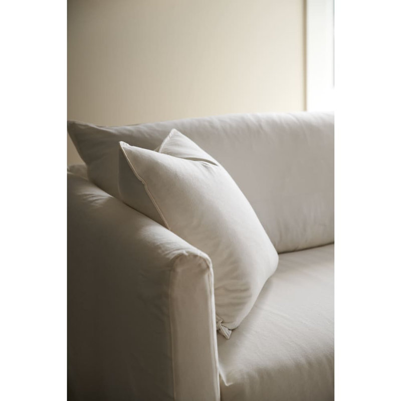 Alana Slipcovered Sofa, Chalk White Cotton Blend