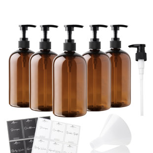 Rebrilliant 6Pcs Useful Shower Gel Bottles Containers Toiletry