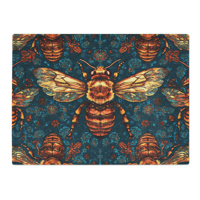 Bee Pattern  Glass Chopping Board