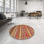 Tapis de zone rouge/beige/orange contemporaine-193433707