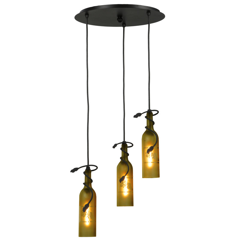 Metro Fusion 3 - Light Pendant, Frosted Green