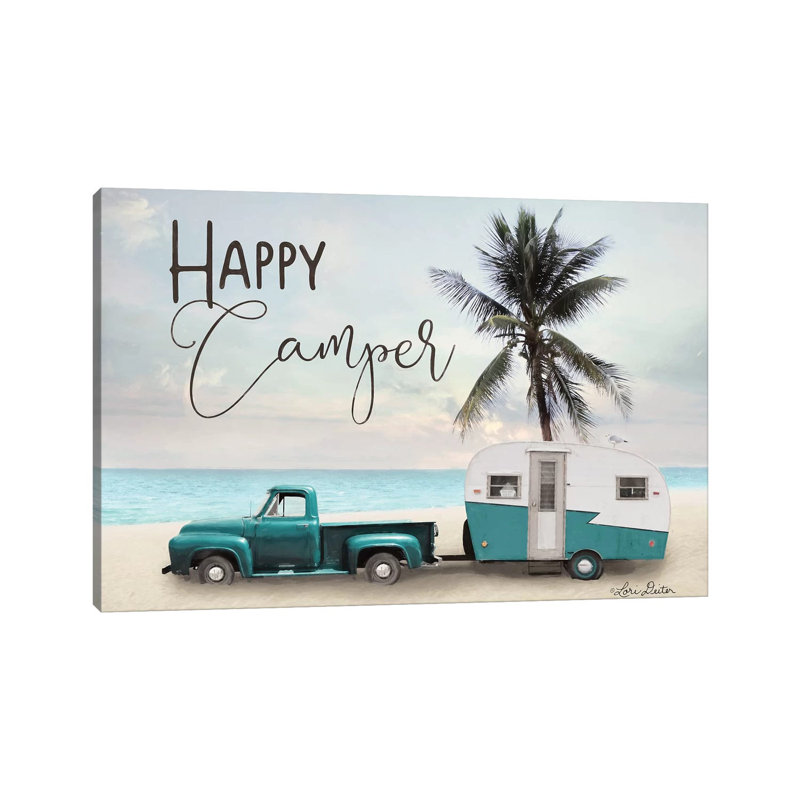 Happy Camper by Lori Deiter - Wrapped Canvas Print, 20.32 cm H x 30.48 cm W
