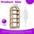 5-Tier Arched Bookshelf, Wood Look Bookcase Display Shelf