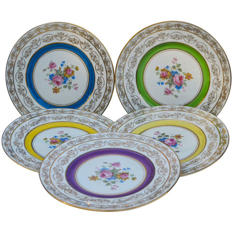 Handmade Porcelain Decorative Plate, Yellow/Green