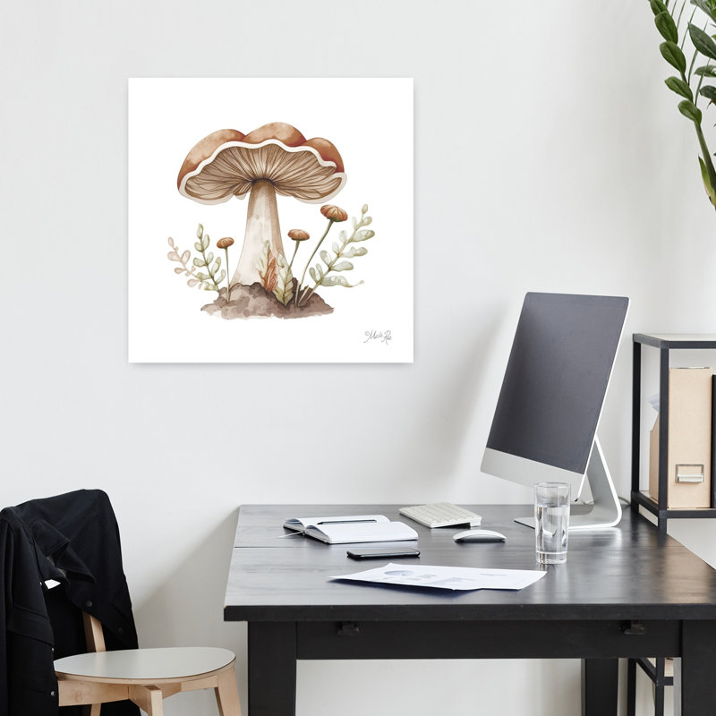 Art contemporain contemporain champignon moelleux, H 18 po x l 18 po