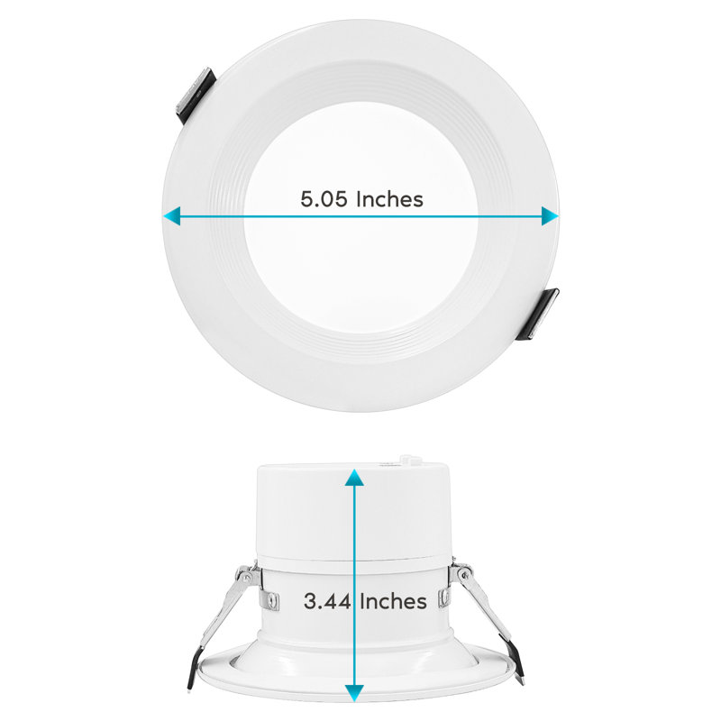 Luxrite 4" Commercial LED Recessed Light, J-Box, 9/12/15W, 3 Colour Selectable 3000K-5000K, IC Rated, Wet Rated, UL Listed 6 Pack