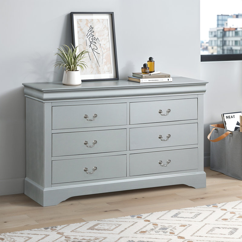 Commode Louis Philippe III, Gris foncé / Noir