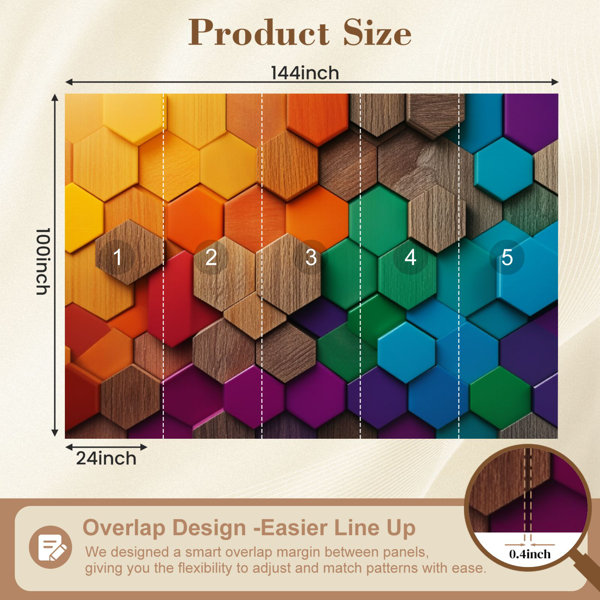 Red Barrel Studio® Futuristic Peel and Stick Wallpaper Colorful ...