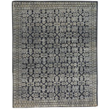 Wool Oriental Area Rug in Charcoal/Sand