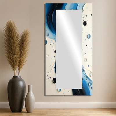 «Rhythmic Driauge Drip Paint River II», art mural miroir décoratif, imprimé sur métal