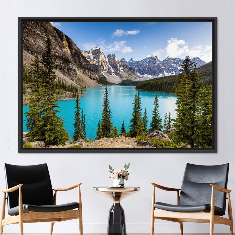 Print on Canvas, 20 cm H x 30 cm W, Black Floater Framed