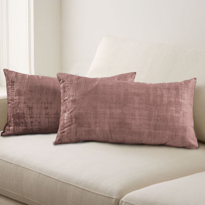 Housse de coussin rectangulaire en velours texturé