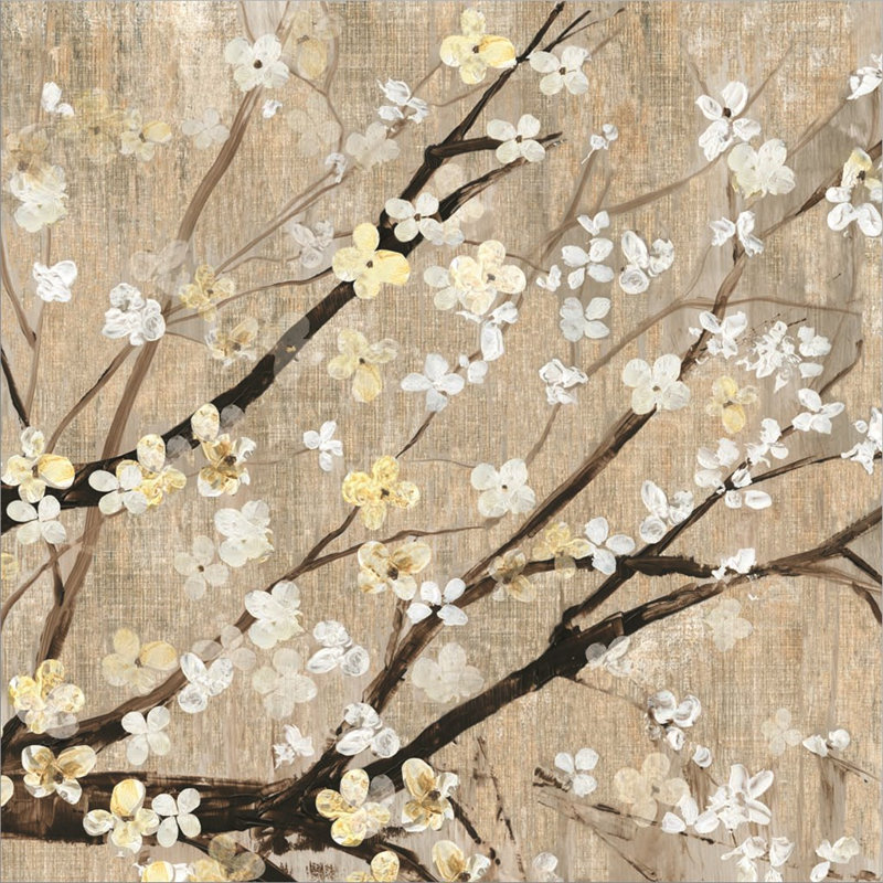 «Pearls In Bloom II» par Asia Jensen - reproduction d'art sur toile tendue, H 24 po x l 24 po x P 1,5 po