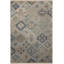 Tapis décoratif lavable à la machine bleu clair à motif floral frangé-476735493
