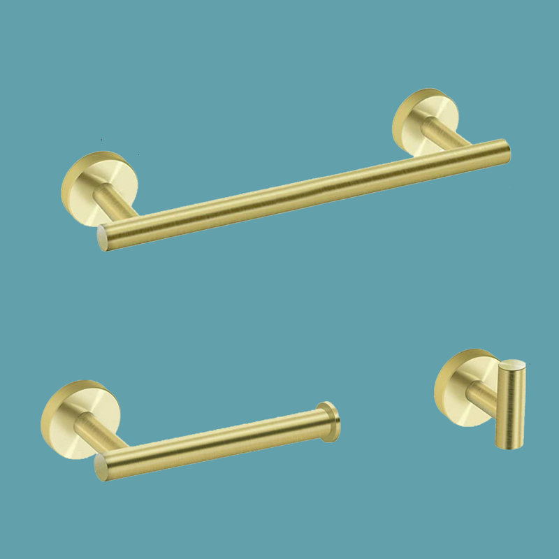 Ensemble de quincaillerie de salle de bain 3 pièces, Or brossé