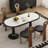 Sintered Stone Solid Wood boxwood  black and white Dining Table