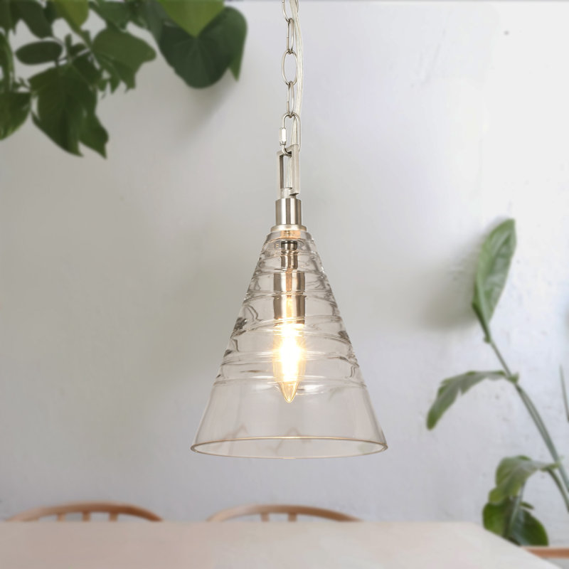 Luminaire suspendu 1 lumière Jhomar, Nickel brossé