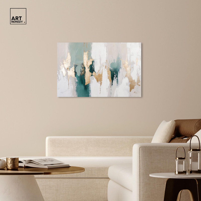 Aurora in Motion II Large Abstract Wrapped Canvas Art