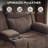 Power Brano Sofa ,Manual Double Recliner With Massage&Heat, RV Loveseat Chair Clearance With Side Pockets,Storage, Cup Holders For Living Room-36595246