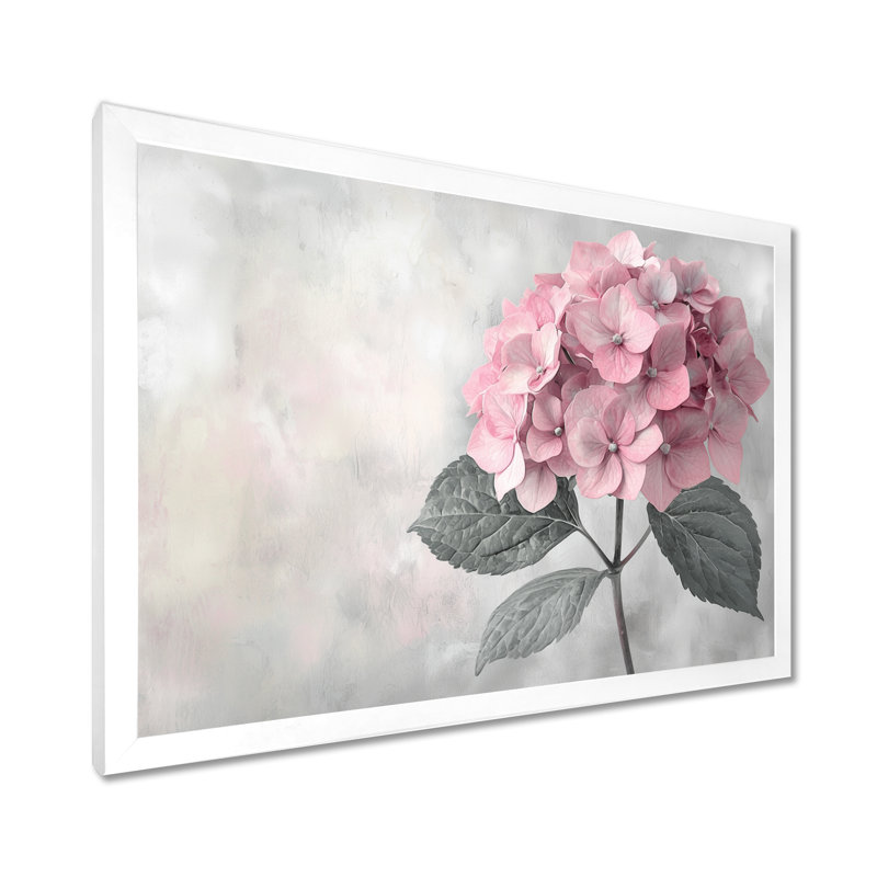 Hortensia rose cottone «Garden Bliss II», art mural hortensia, Reproduction encadrée d'une seule photo, H 30 po x l 40 po