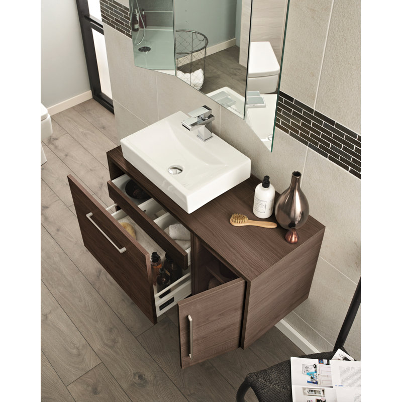 Nuie Vessels 460mm L x 330mm W White Vitreous China Rectangular Sink