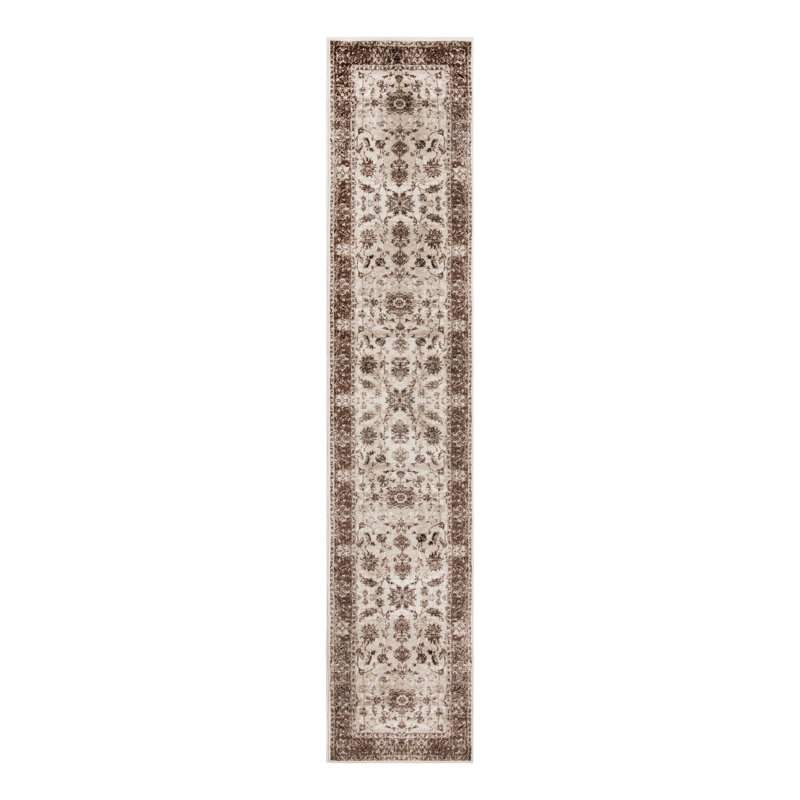 Tapis crème Anah, Tapis de couloir 2 pi 6 po x 13 pi 1 po