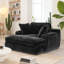 Oversized Cloud Chaise Lounge With Cup Holders & Side Pocket, No Assembly Required, Corduroy-1206478693
